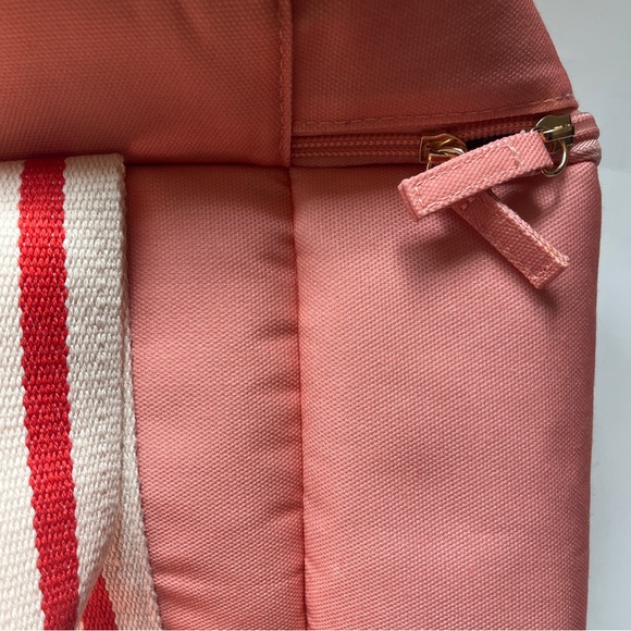 L*Space Pink with Red/White Color Block Stripe Coastal Cooler Bag NWT - Picture 10 of 14